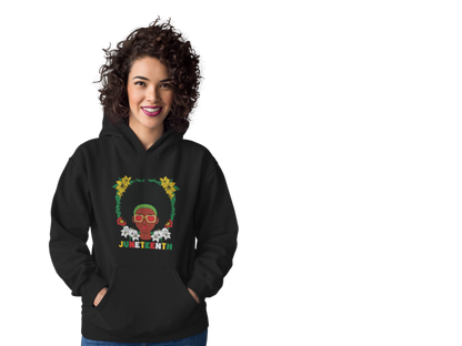 Juneteenth -- Afrocentric Design (Adult Unisex Hooded Sweatshirt)