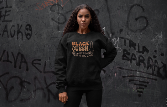 Black Queen (Adult Unisex Crewneck Sweatshirt)