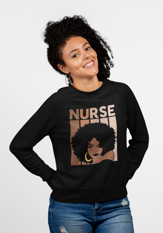 Melanin Nurse (Adult Unisex Crewneck Sweatshirt)