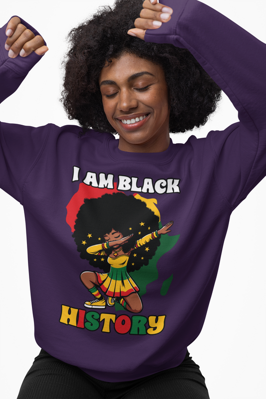 I Am Black History (Adult Unisex Crewneck Sweatshirt)