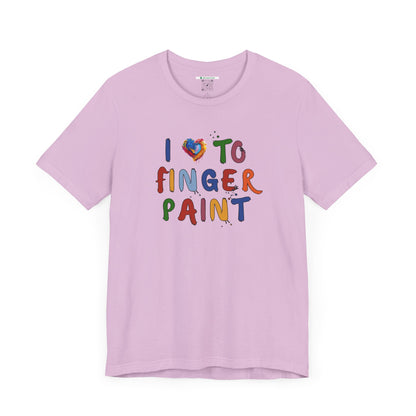 Matching Couple's Set -- I Love to Fingerpaint (Adult Unisex Tee)