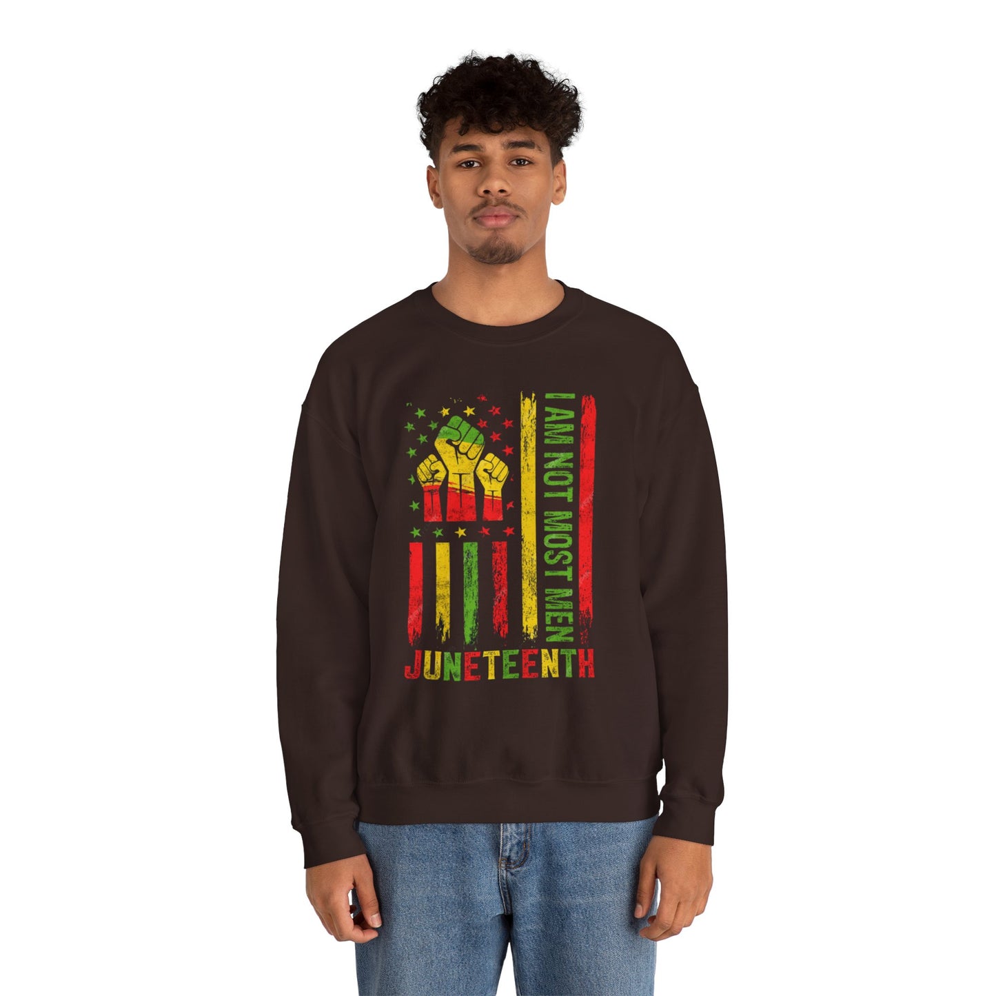 Juneteenth -- Not Most Men (Adult Unisex Crewneck Sweatshirt)