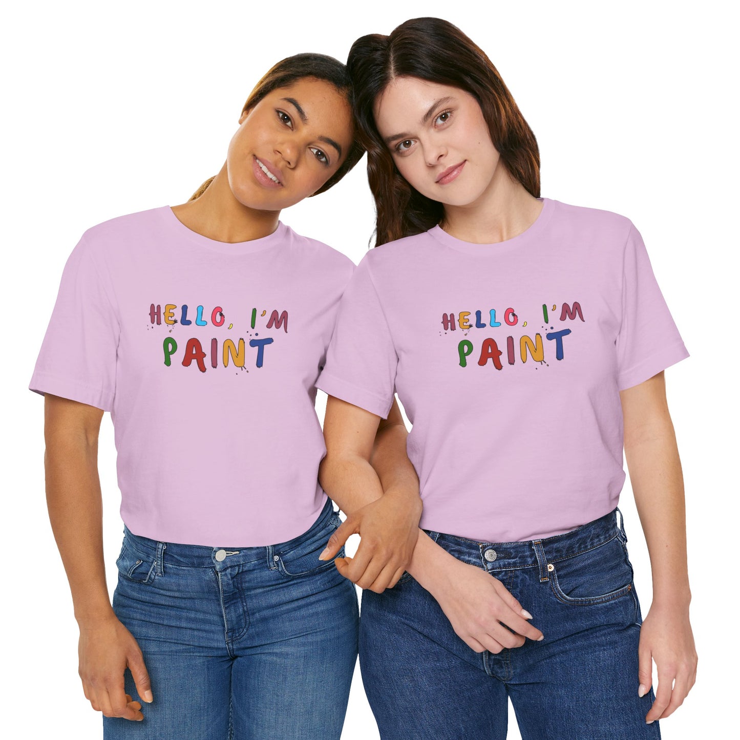 Matching Couple's Set -- Hello, I'm Paint (Adult Unisex Tee)