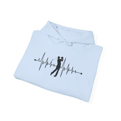 Golf Heartbeat (Adult Unisex Hooded Sweatshirt)