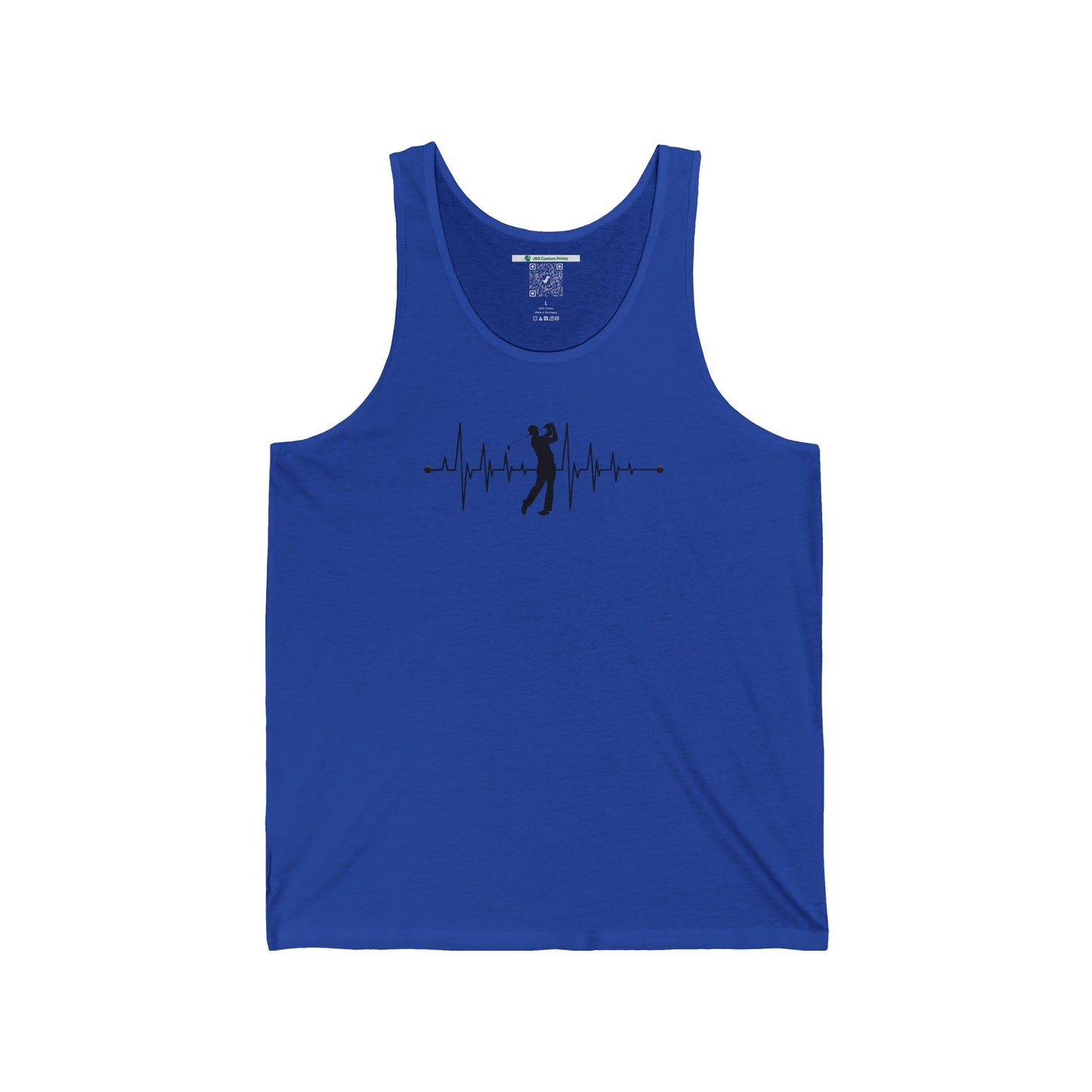 Golf Heartbeat (Adult Unisex Tank Top)
