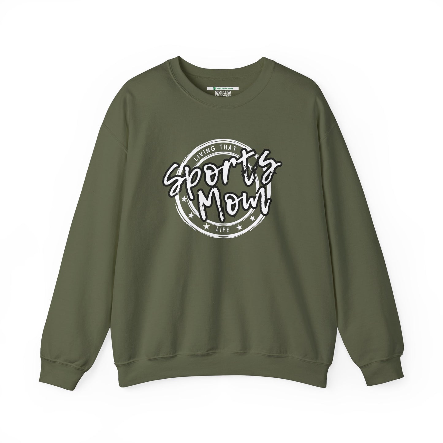 Sports Mom -- Black Font (Adult Unisex Crewneck Sweatshirt)