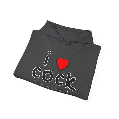 I Love Cocktails -- Playful Font (Adult Unisex Hooded Sweatshirt)