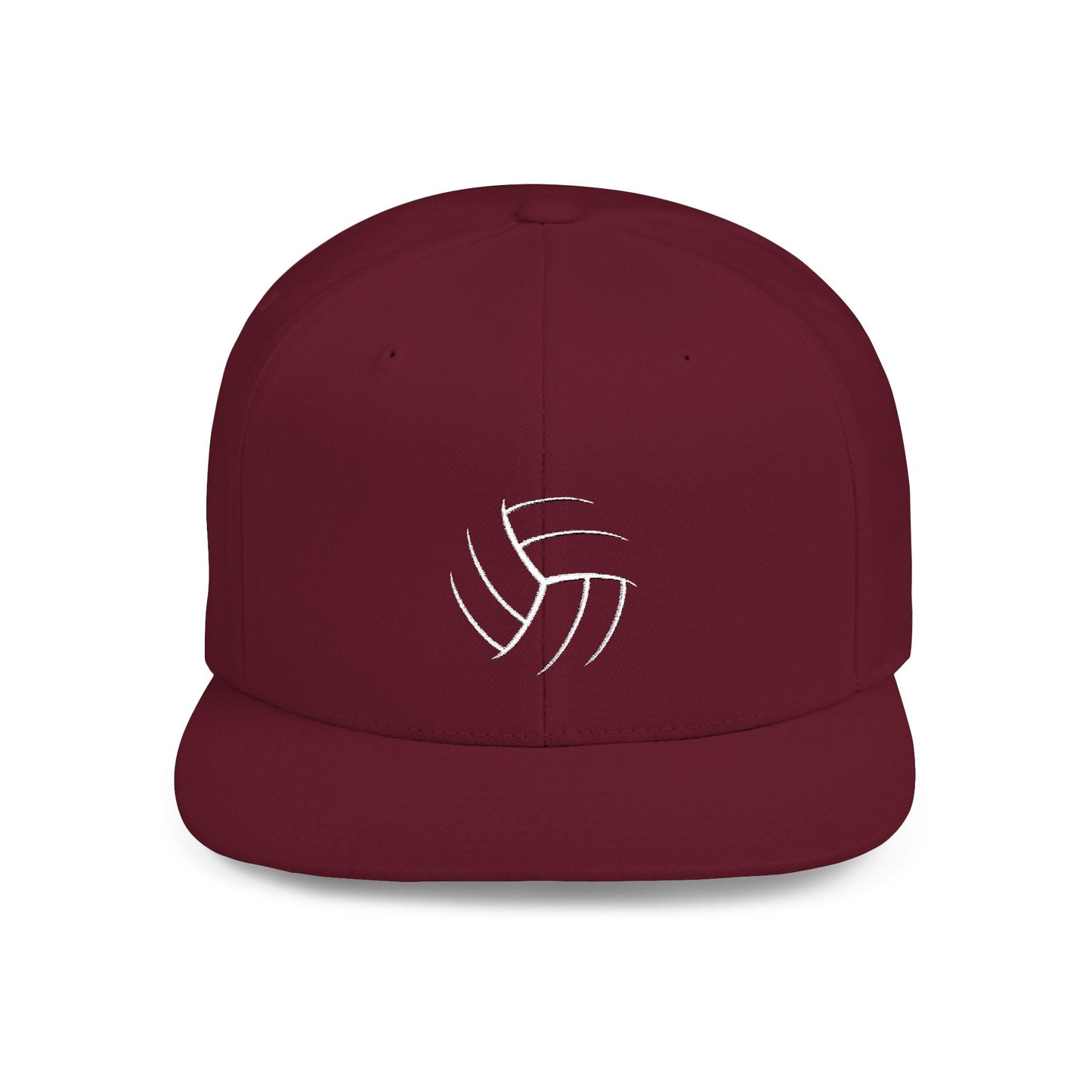 Volleyball (Embroidered Flat-Bill, Cotton, Snapback Hat)