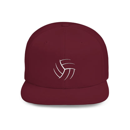 Volleyball (Embroidered Flat-Bill, Cotton, Snapback Hat)