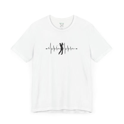 Golf Heartbeat (Adult Unisex Tee)