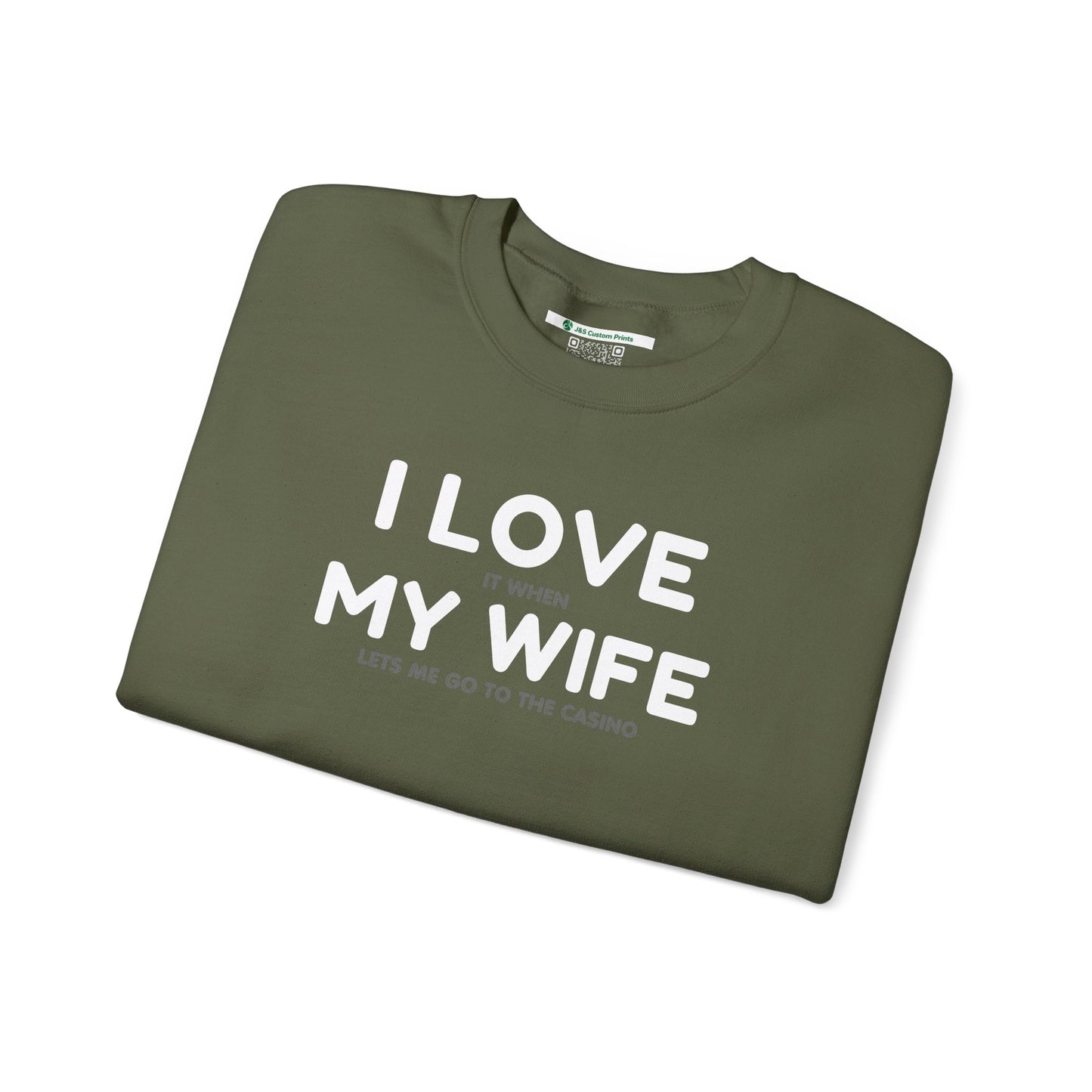 I Love My Wife (Adult Unisex Crewneck Sweatshirt)
