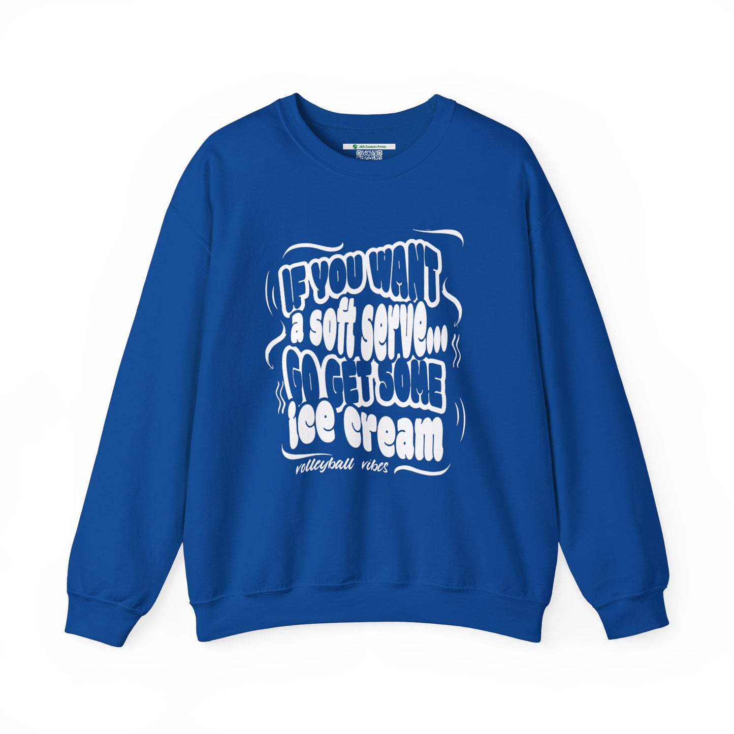 Volleyball Soft Serve (Adult Unisex Crewneck Sweatshirt)