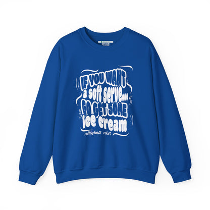 Volleyball Soft Serve (Adult Unisex Crewneck Sweatshirt)