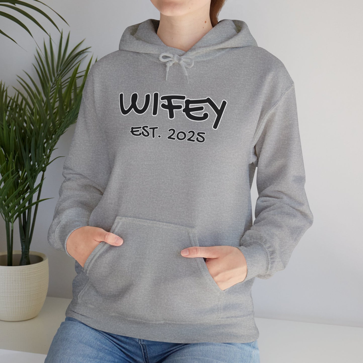 Matching Marriage Set -- "Wifey" (Adult Unisex Hooded Sweatshirt)
