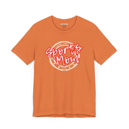 Sports Mom -- Red Font (Adult Unisex Tee)