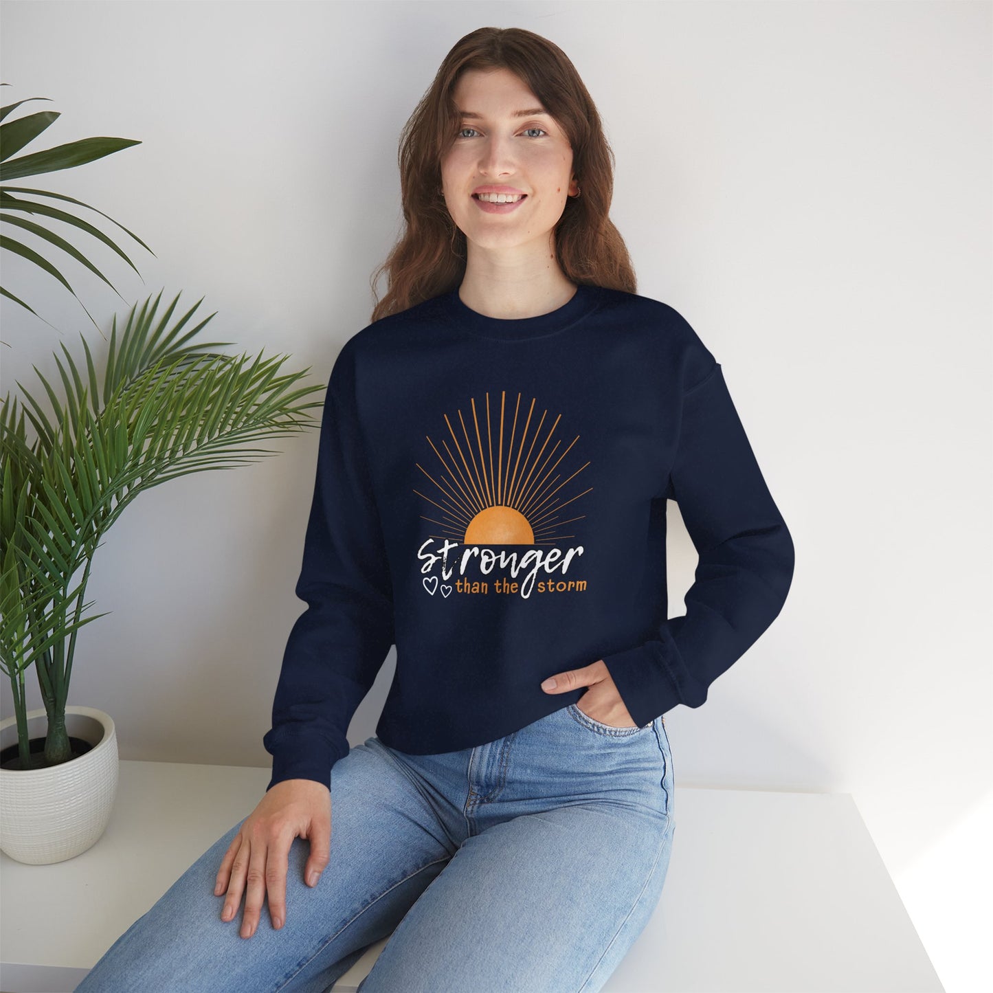 Stronger Than the Storm (Adult Unisex Crewneck Sweatshirt)