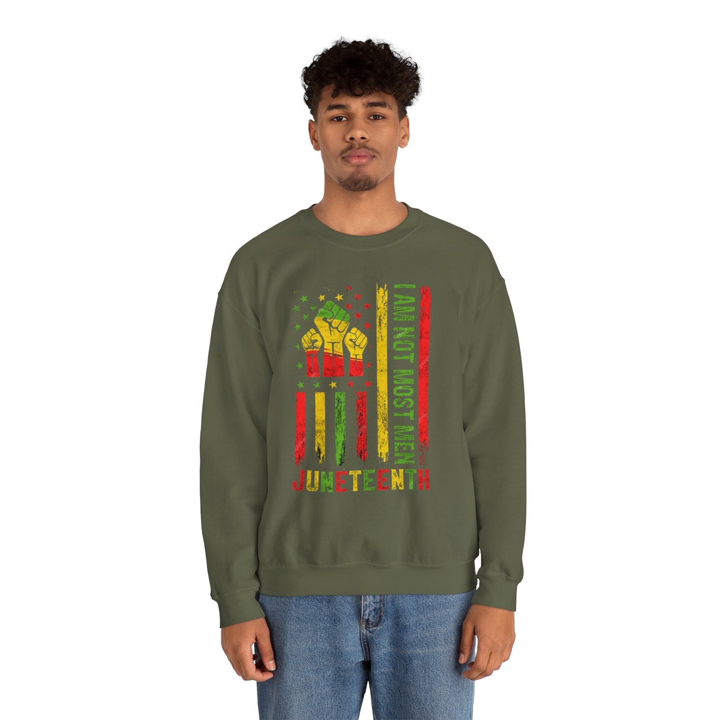 Juneteenth -- Not Most Men (Adult Unisex Crewneck Sweatshirt)
