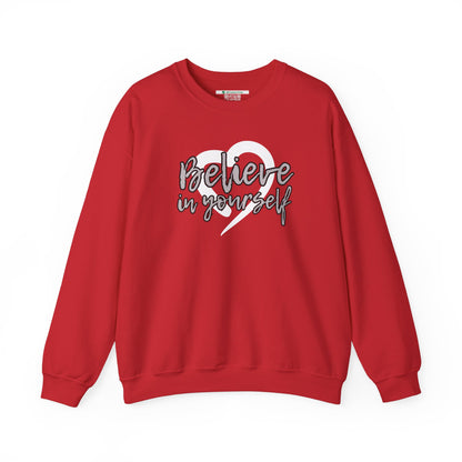 Believe In Yourself -- Gray (Adult Unisex Crewneck Sweatshirt)