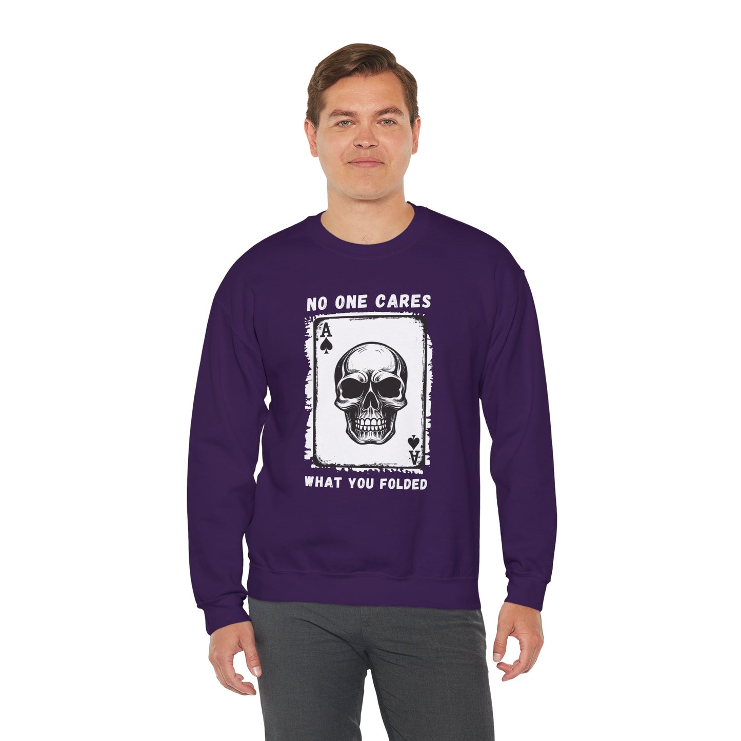 No One Cares What You Folded (Adult Unisex Crewneck Sweatshirt)