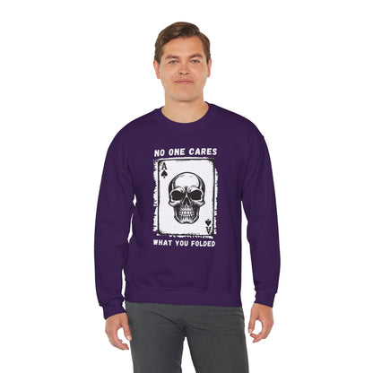 No One Cares What You Folded (Adult Unisex Crewneck Sweatshirt)
