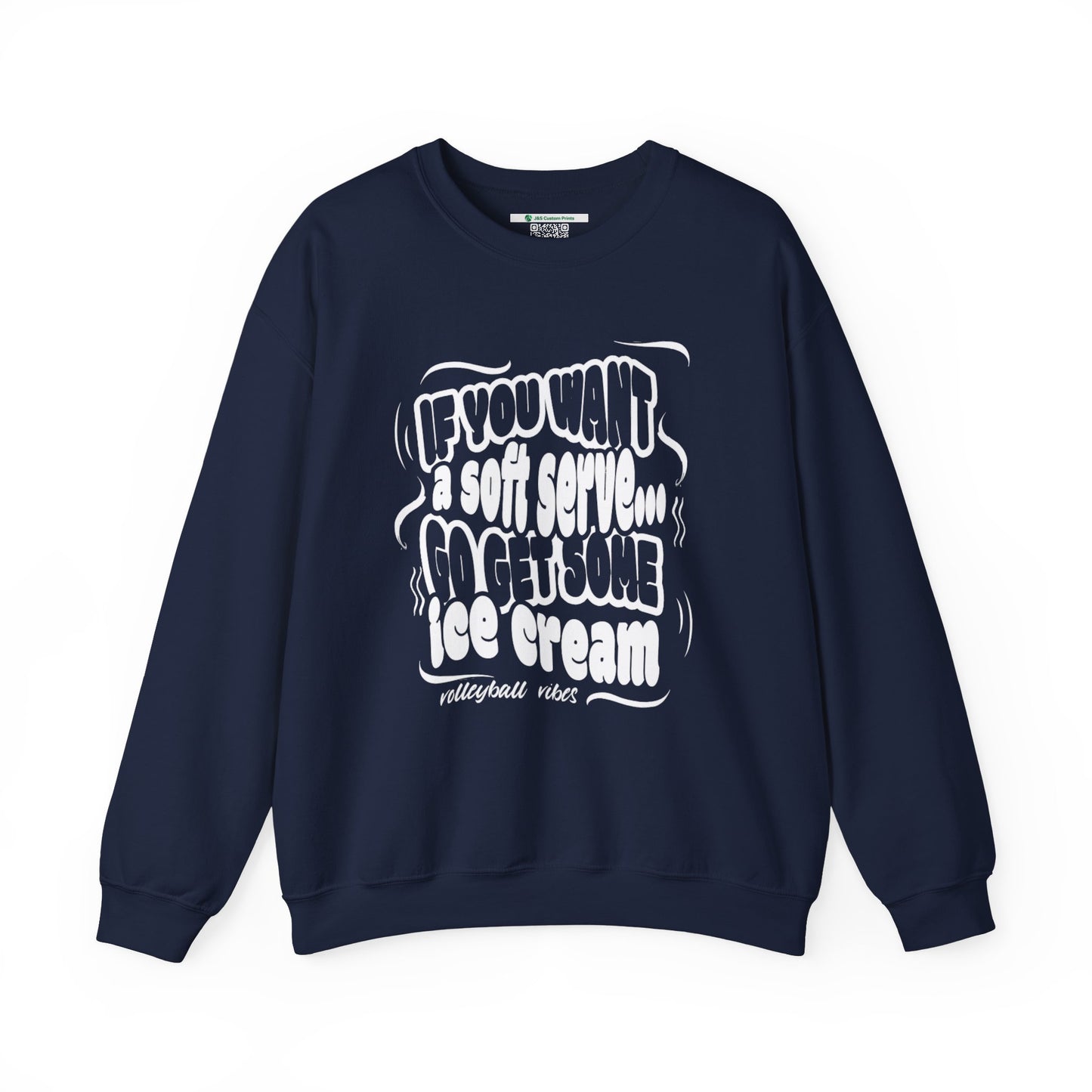 Volleyball Soft Serve (Adult Unisex Crewneck Sweatshirt)