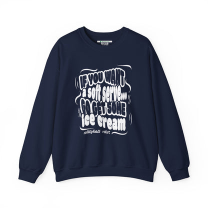 Volleyball Soft Serve (Adult Unisex Crewneck Sweatshirt)