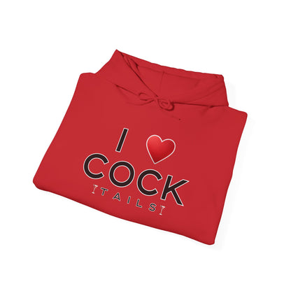 I Love Cocktails -- Simple Font (Adult Unisex Hooded Sweatshirt)