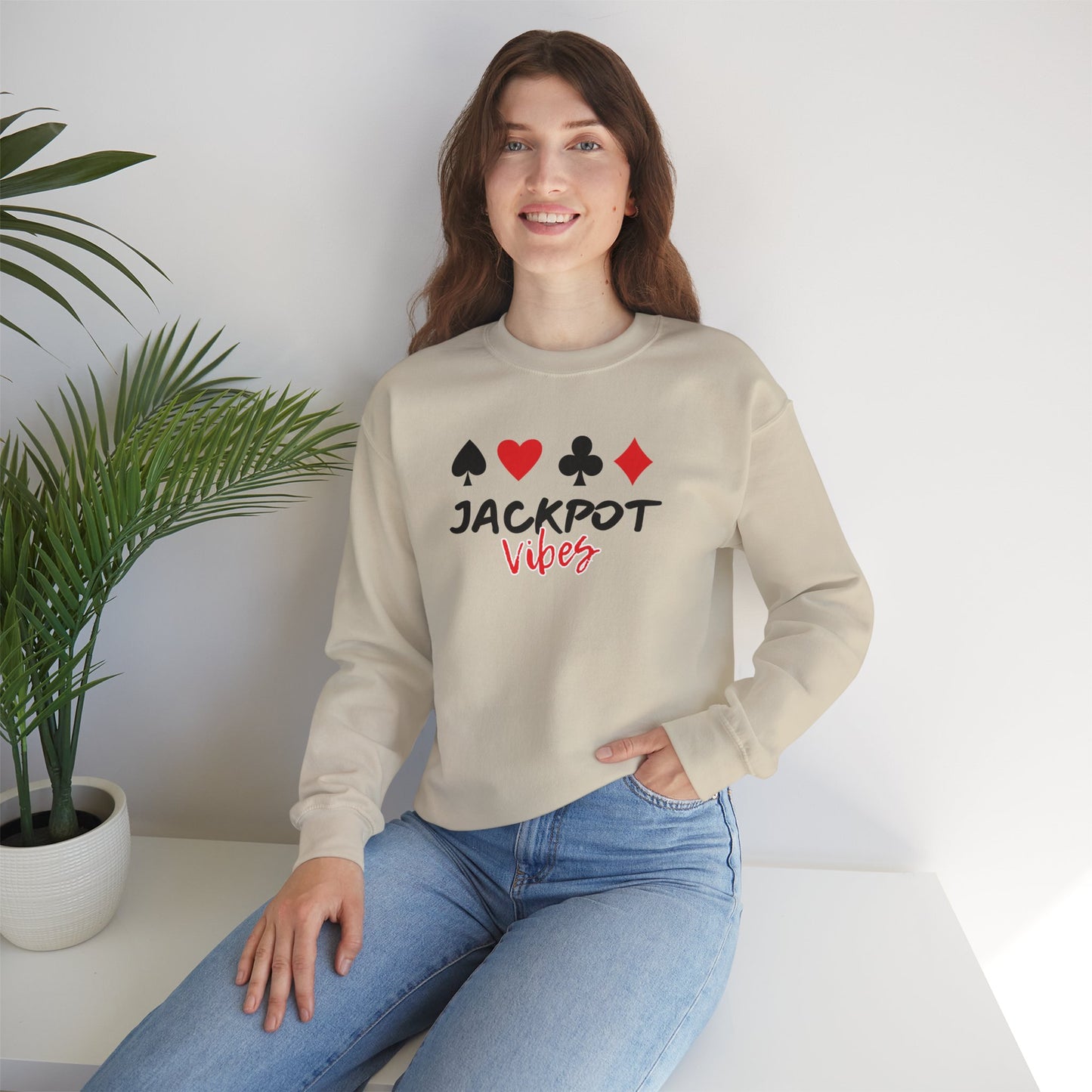 Jackpot Vibes (Adult Unisex Crewneck Sweatshirt)