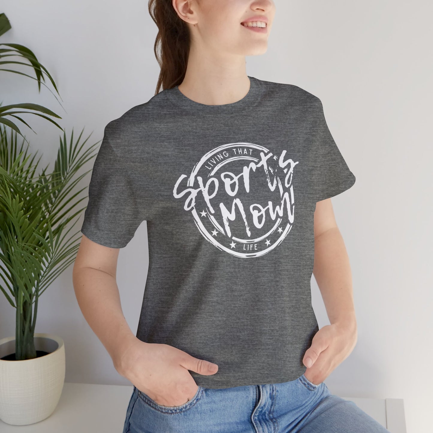 Sports Mom -- Gray Font (Adult Unisex Tee)