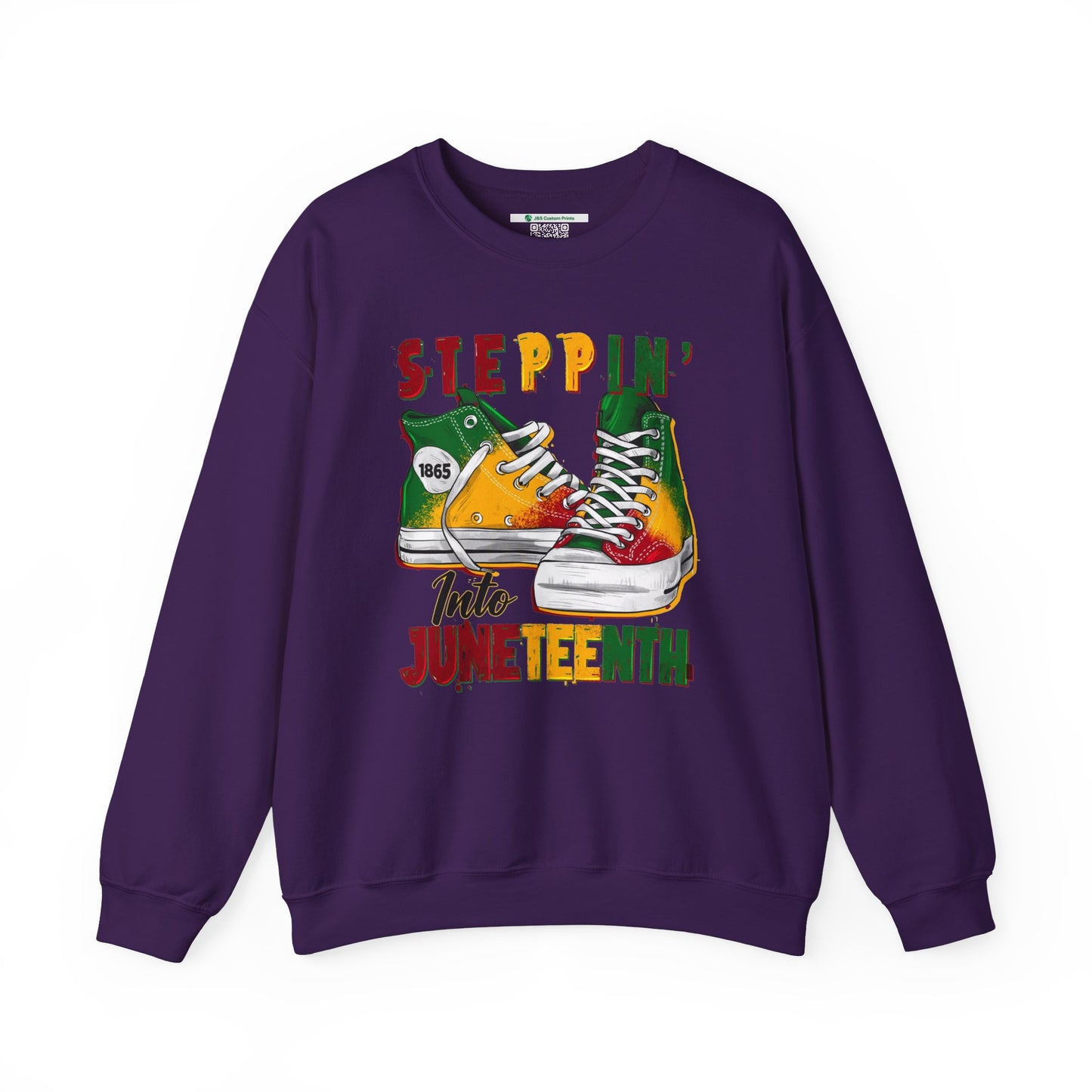 Steppin' Into Juneteenth (Adult Unisex Crewneck Sweatshirt)