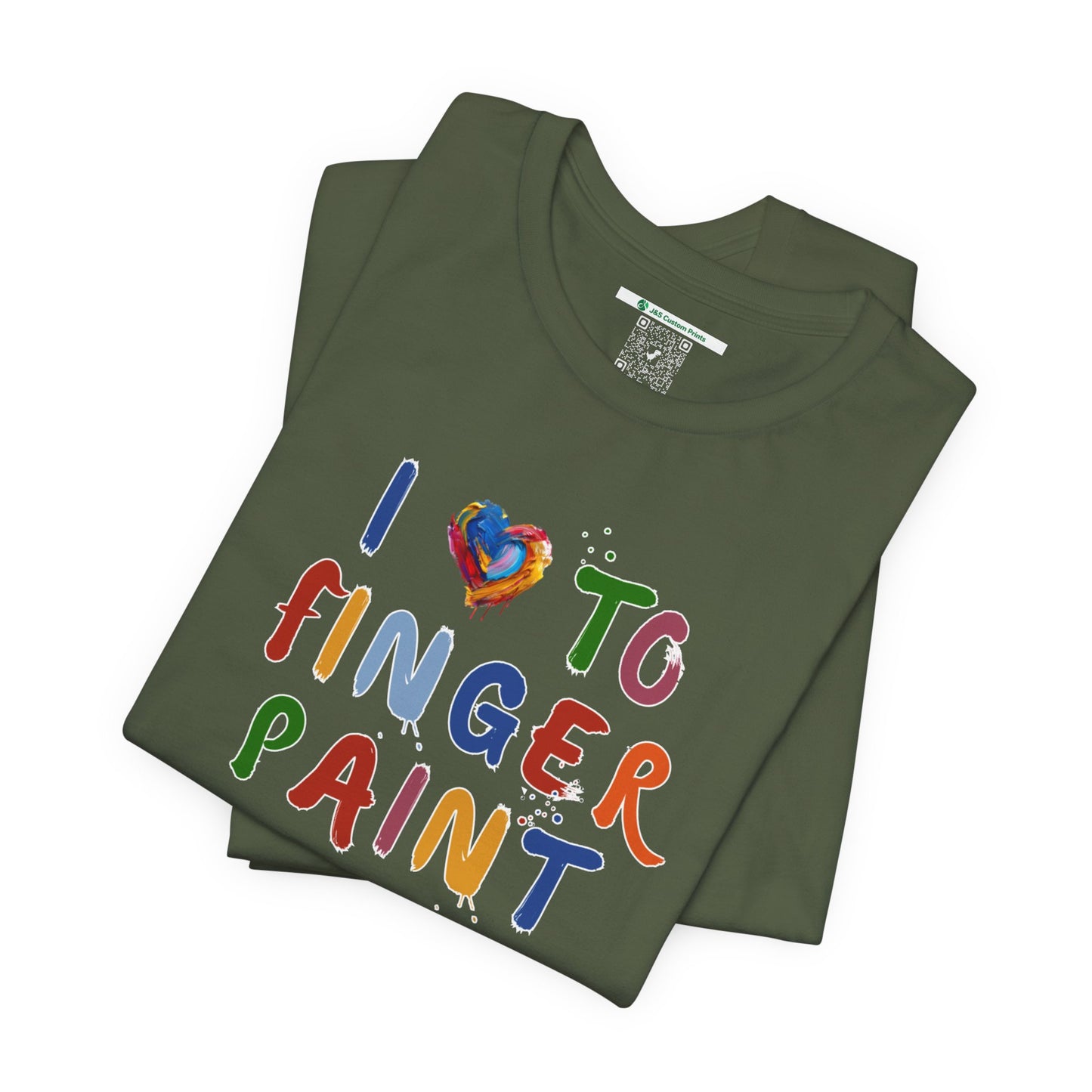 Matching Couple's Set -- I Love to Fingerpaint (Adult Unisex Tee)