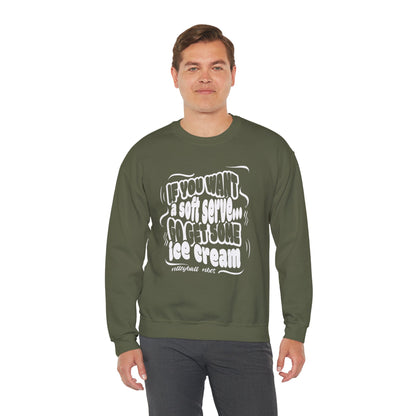 Volleyball Soft Serve (Adult Unisex Crewneck Sweatshirt)