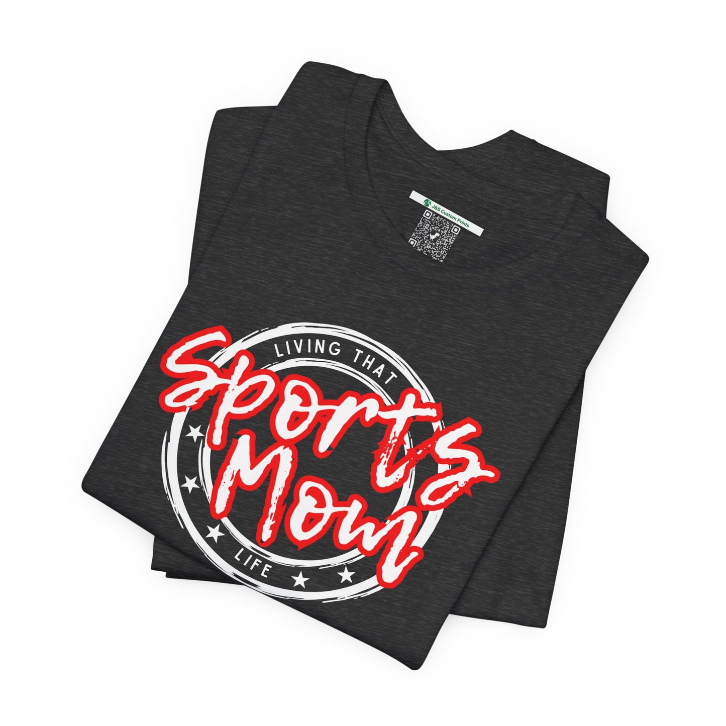 Sports Mom -- Red Font (Adult Unisex Tee)