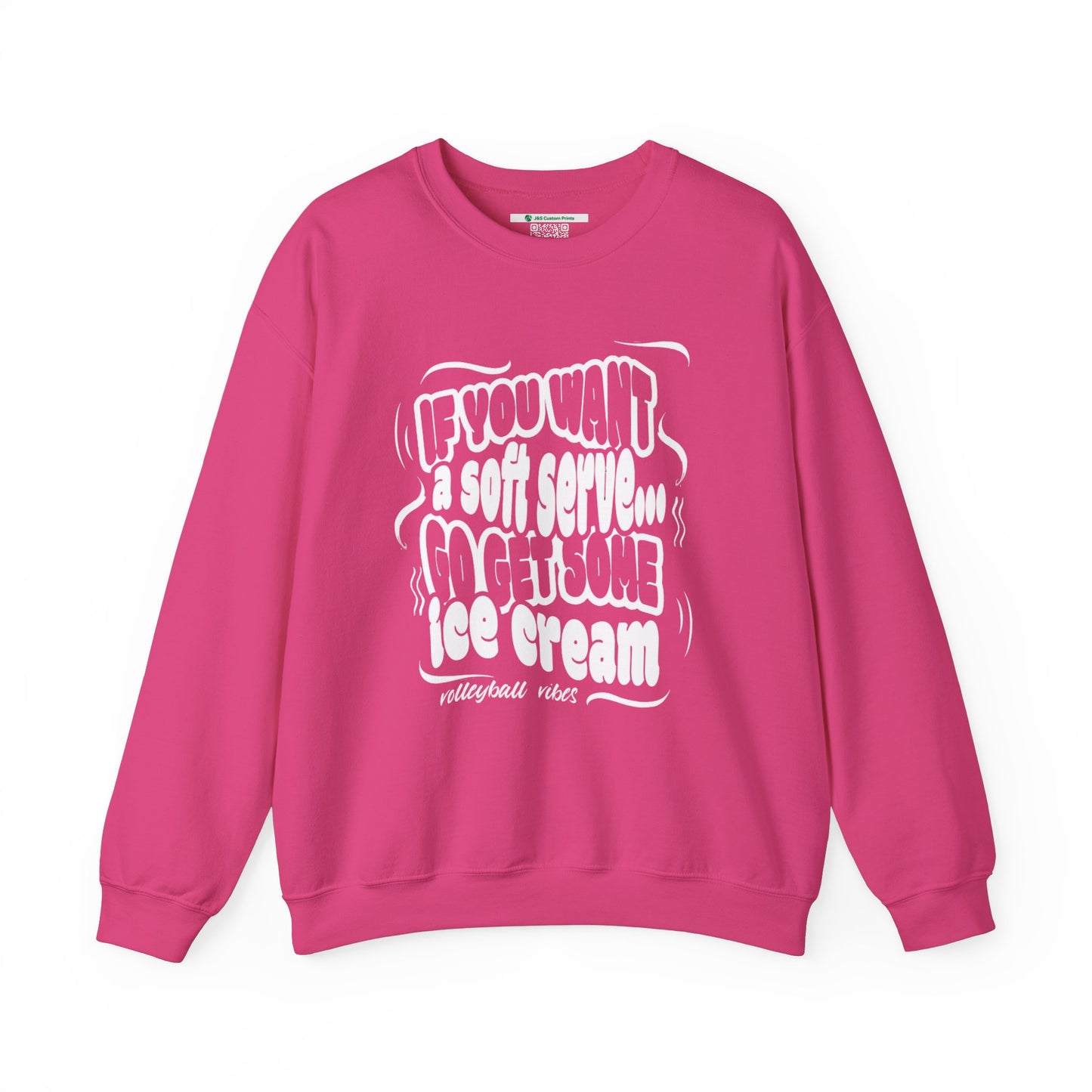 Volleyball Soft Serve (Adult Unisex Crewneck Sweatshirt)