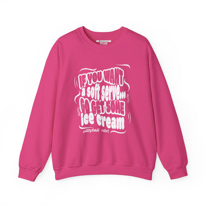 Volleyball Soft Serve (Adult Unisex Crewneck Sweatshirt)