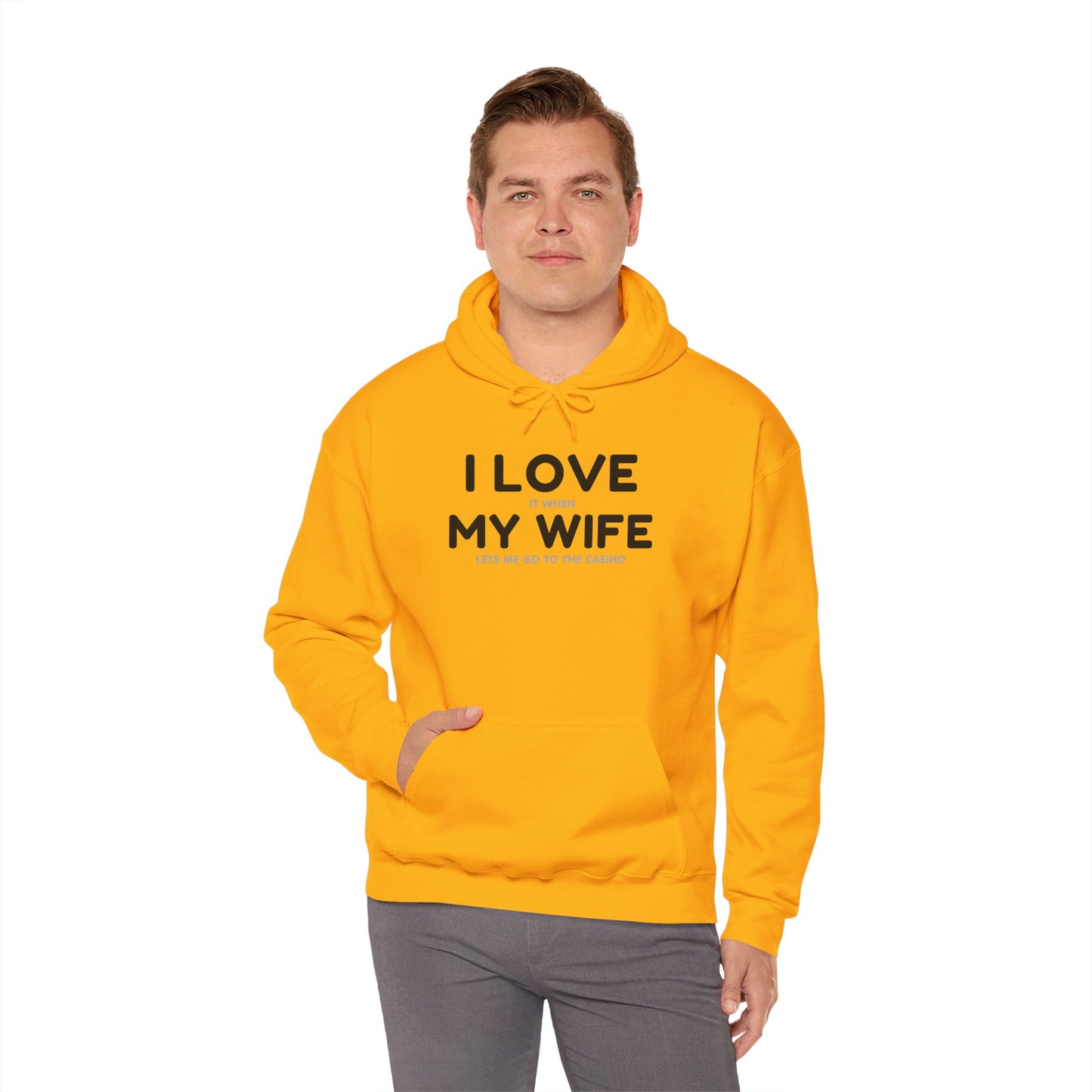 I Love My Wife (Adult Unisex Hooded Sweatshirt)