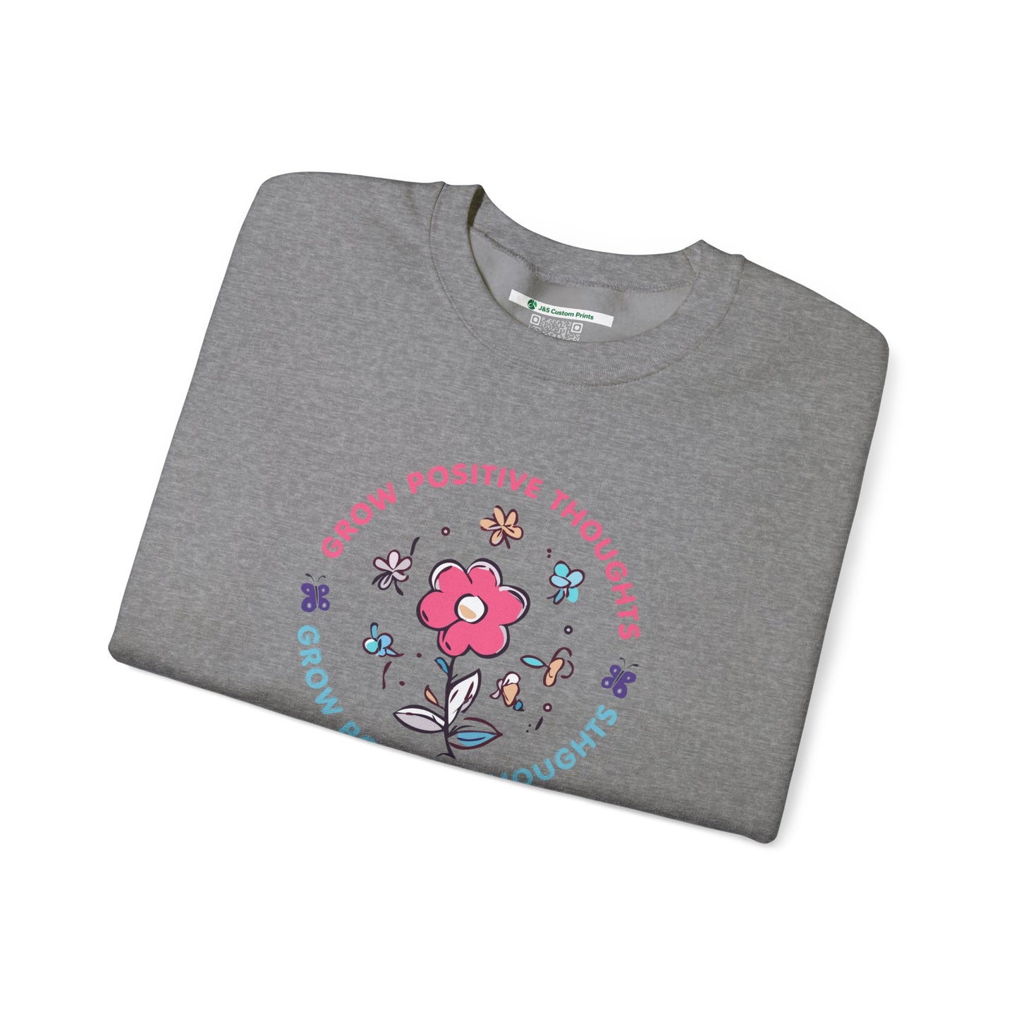 Grow Positive Thoughts Crewneck Sweatshirt - Unisex Heavy Blend