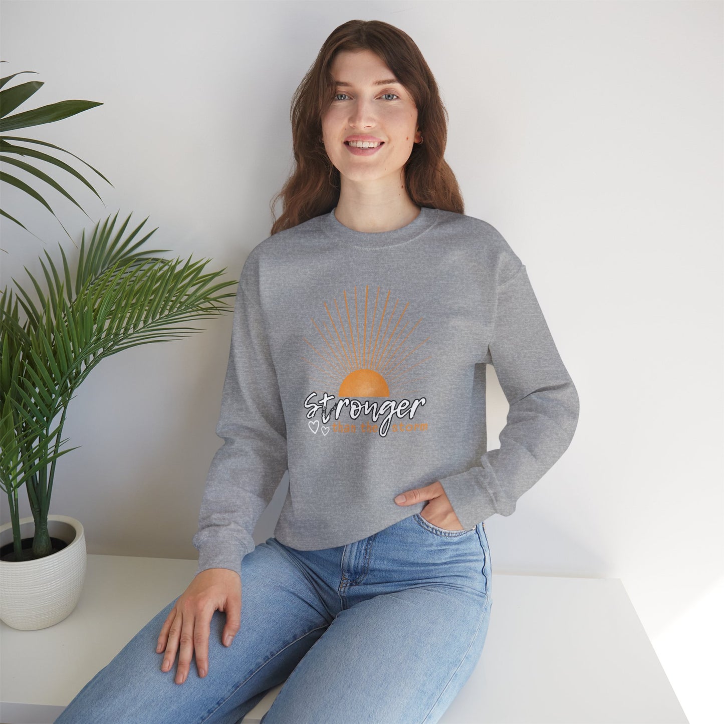 Stronger Than the Storm (Adult Unisex Crewneck Sweatshirt)
