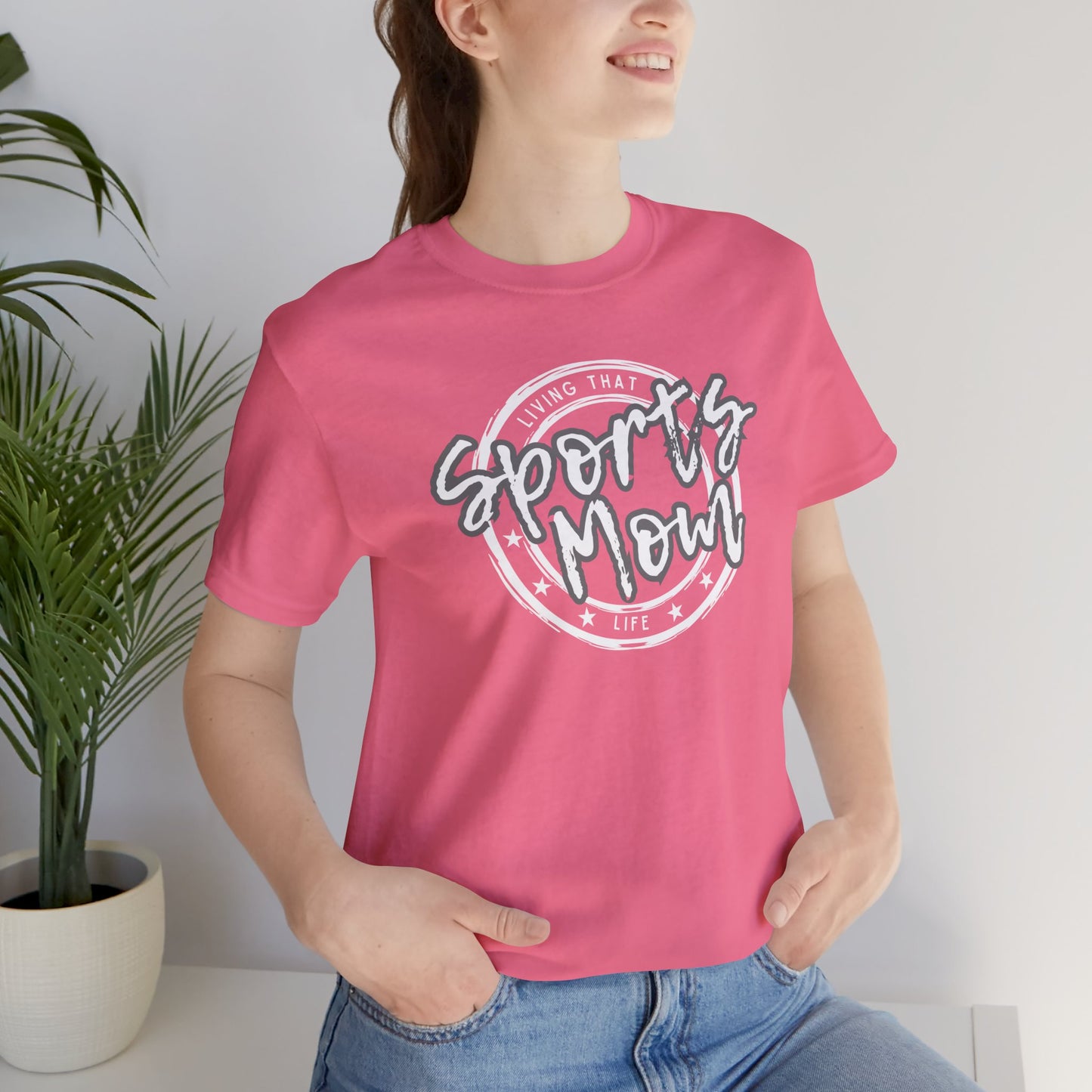 Sports Mom -- Gray Font (Adult Unisex Tee)