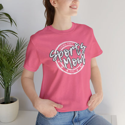 Sports Mom -- Gray Font (Adult Unisex Tee)