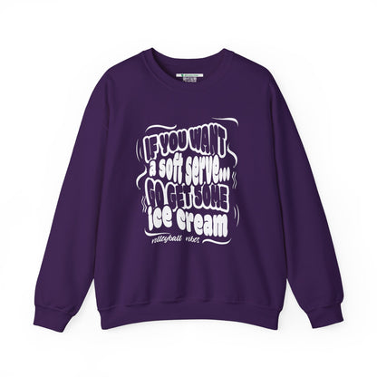 Volleyball Soft Serve (Adult Unisex Crewneck Sweatshirt)