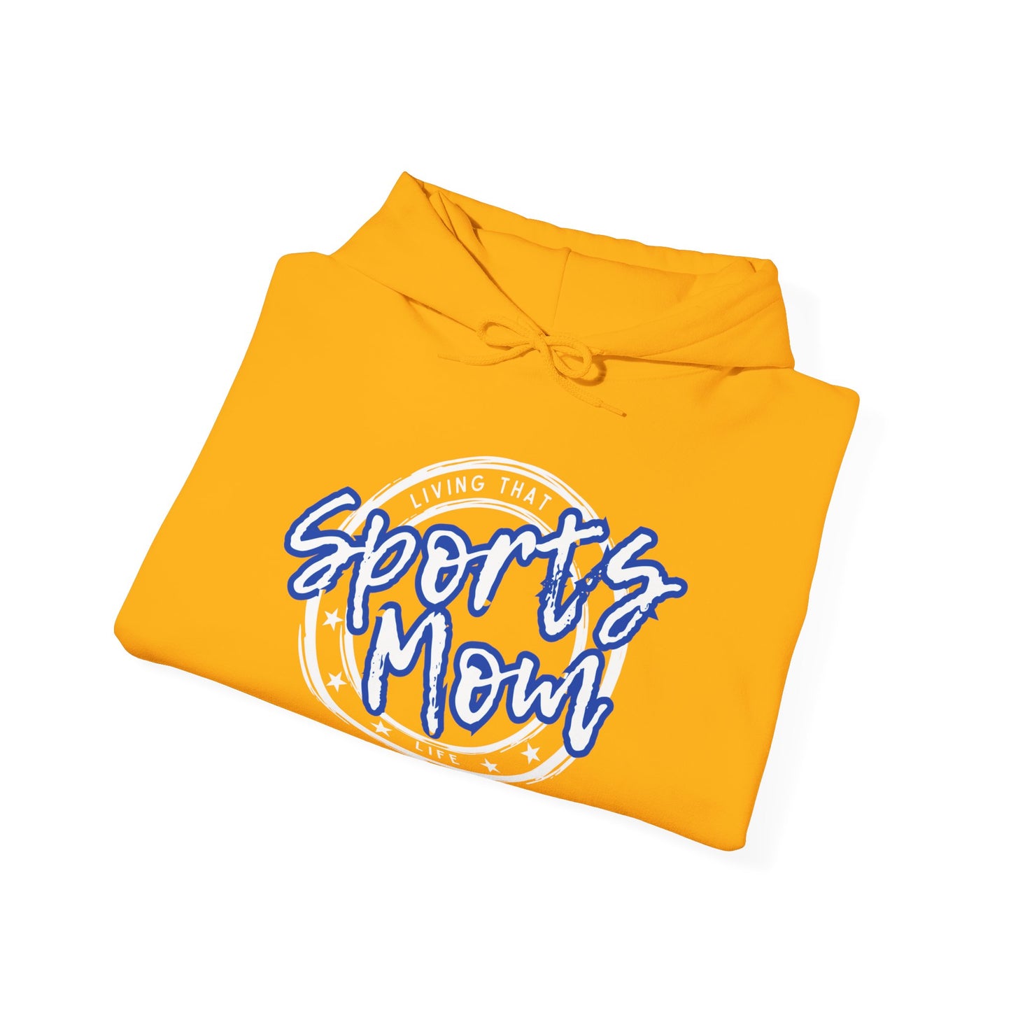 Sports Mom -- Blue Font (Adult Unisex Hooded Sweatshirt)