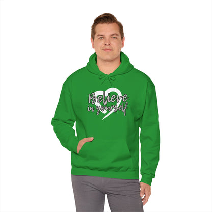 Believe In Yourself -- Gray (Adult Unisex Hooded Sweatshirt)