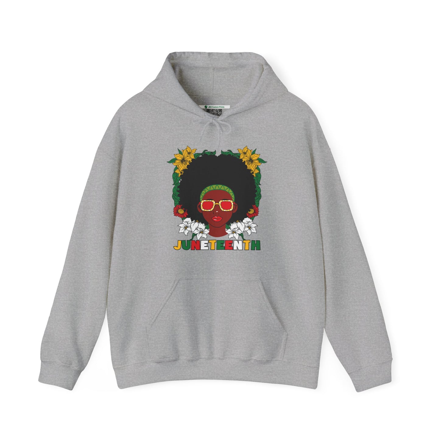 Juneteenth -- Afrocentric Design (Adult Unisex Hooded Sweatshirt)