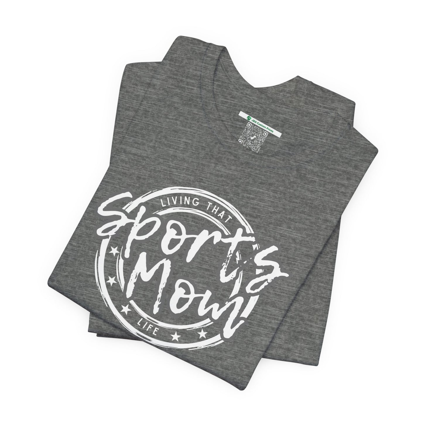Sports Mom -- Gray Font (Adult Unisex Tee)