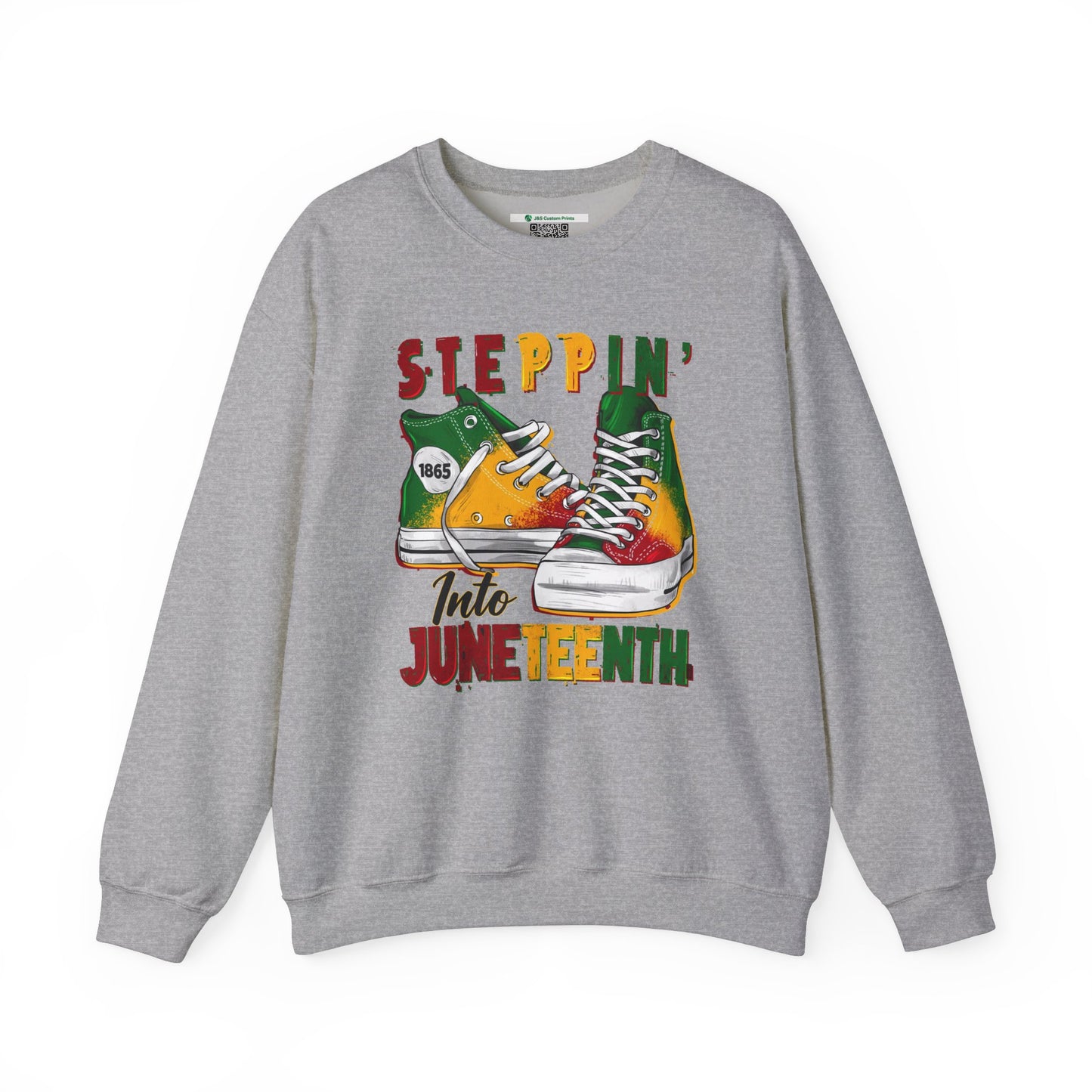Steppin' Into Juneteenth (Adult Unisex Crewneck Sweatshirt)