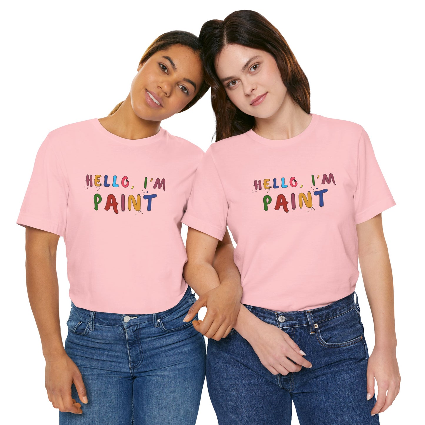 Matching Couple's Set -- Hello, I'm Paint (Adult Unisex Tee)