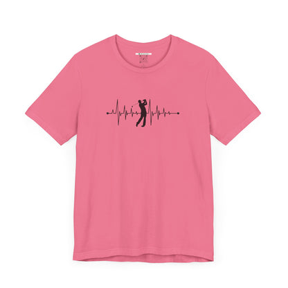 Golf Heartbeat (Adult Unisex Tee)