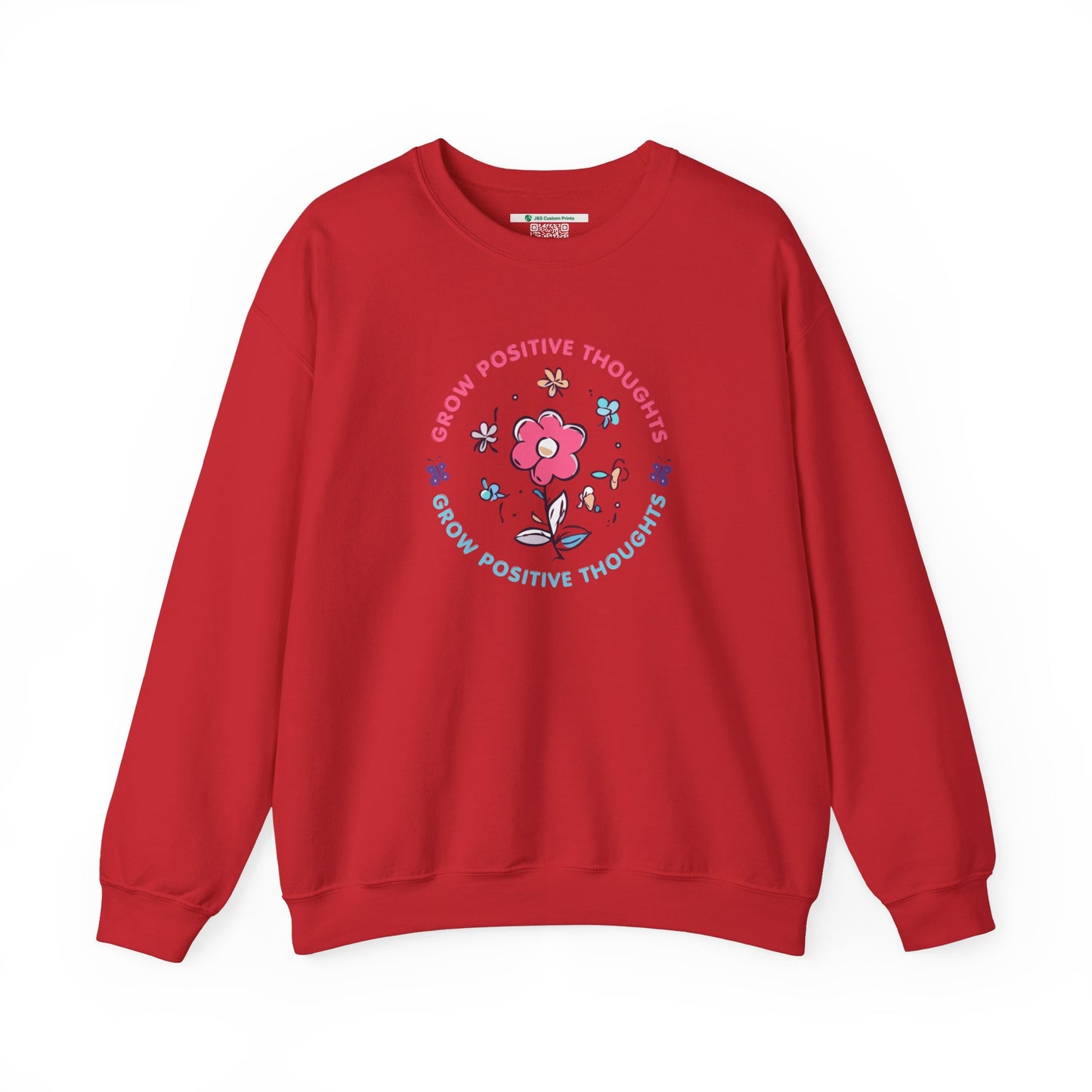 Grow Positive Thoughts Crewneck Sweatshirt - Unisex Heavy Blend