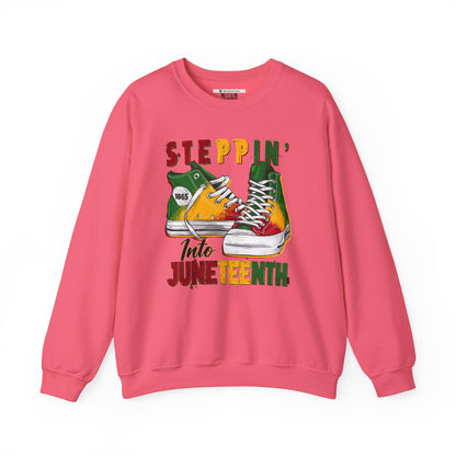 Steppin' Into Juneteenth (Adult Unisex Crewneck Sweatshirt)